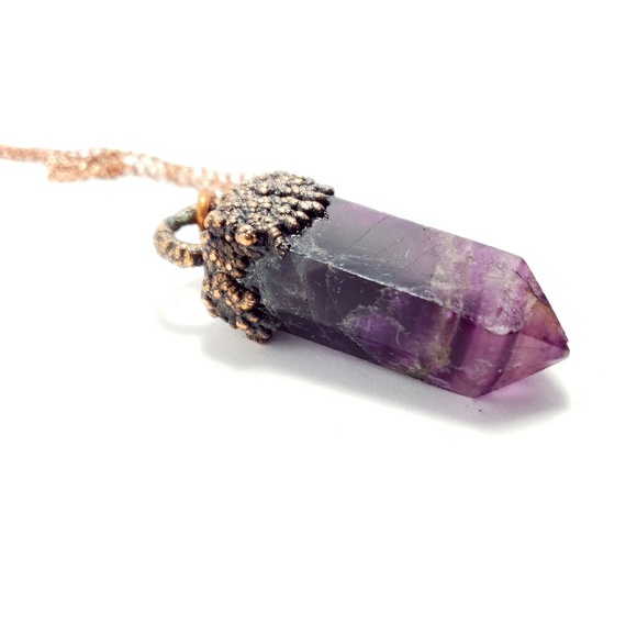 Flourite crystal necklace - Picture 6 of 8